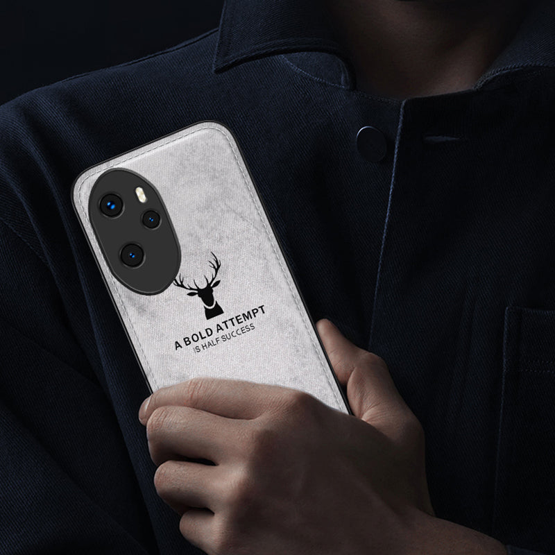For Honor 100 Pro 5G Deer Pattern Phone Case Cushion Shockproof Anti-Scratch Protective - Black For Honor 100 Pro 5G Deer Pattern Phone Case Cushion Shockproof Anti-Scratch Protective - Black